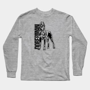 Proud Doberman dog portrait dog portrait Long Sleeve T-Shirt